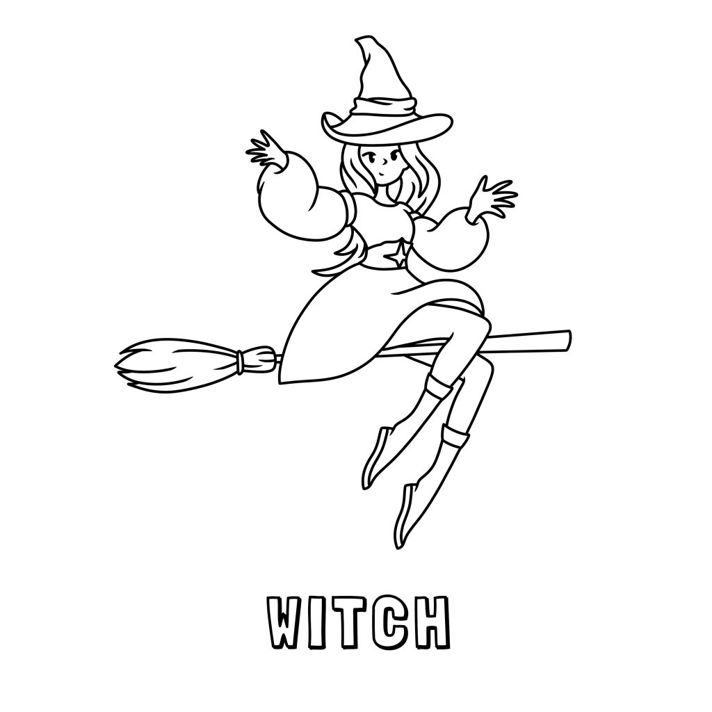 witch coloring pages - Top Paint Coloring Pages
